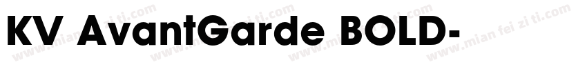 KV AvantGarde BOLD字体转换